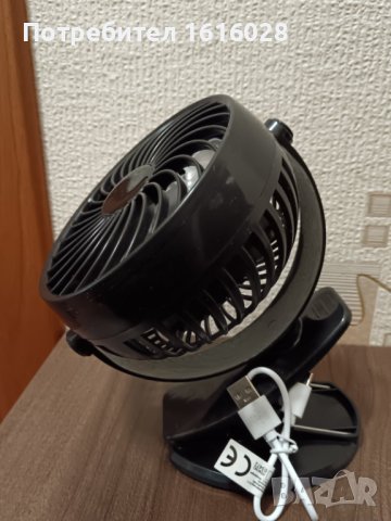 Компактен мини вентилатор с щипка и USB кабел KINZO., снимка 4 - Вентилатори - 43823766