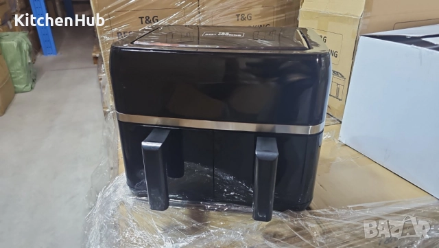 Двоен Air fryer T&G BEST COOKING 32847A0 - отделни LED дисплеи за всяка зона, снимка 4 - Фритюрници - 52382492