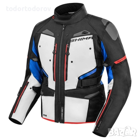 Дамско текстилно мото яке SHIMA DUNE WP Red/White/Blue