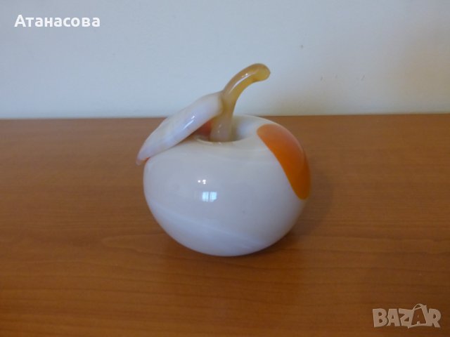 Рядка стъклена Ябълка Мурано 1970 г 1, снимка 8 - Декорация за дома - 43563635