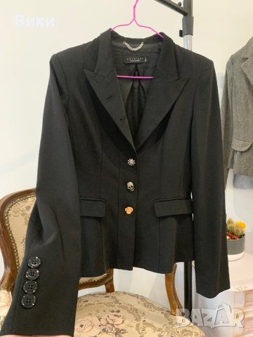 Дамско черно сако, снимка 2 - Сака - 43952153