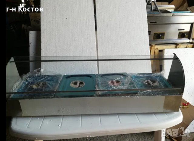 Топла витрина Бен-Мари на ток Работна температура от 30 до 90 градуса, с термостат. 3 вани Цена-490л, снимка 2 - Обзавеждане за заведение - 27665384