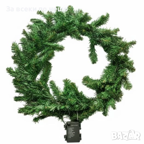 Коледен венец с LED осветление, Ø 50 см Код P1542