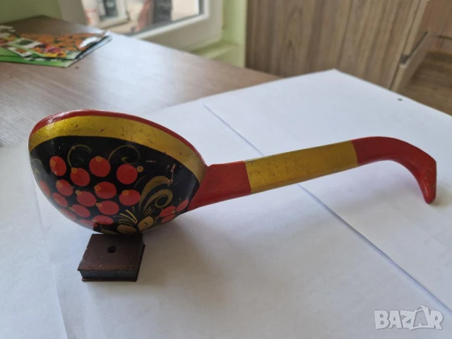 Декоративна руска лъжица в стил Хохлома, снимка 4 - Други ценни предмети - 50749056