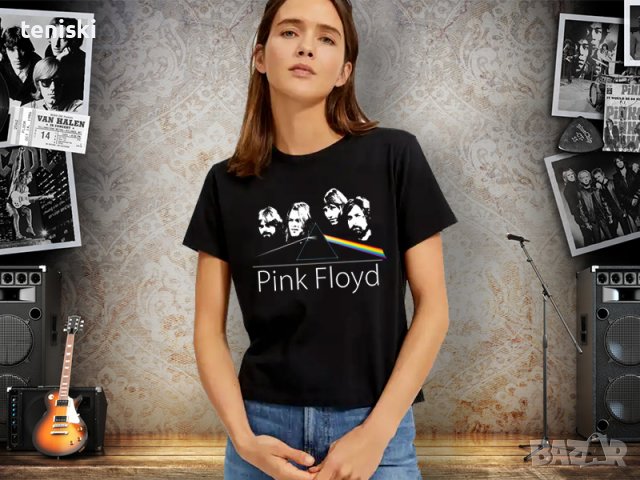 Дамска рок тениска Pink Floyd Модели и размери, снимка 5 - Тениски - 30377329