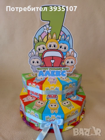 Картонена торта Лабубу