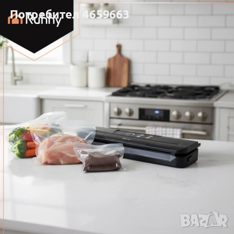 Вакуумна машина за запечатване на храна RUHHY 80 kPa, Вграден нож, 10 торбички, снимка 14 - Други - 52546920