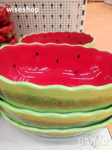 Керамична купа за плодове тип диня, снимка 1