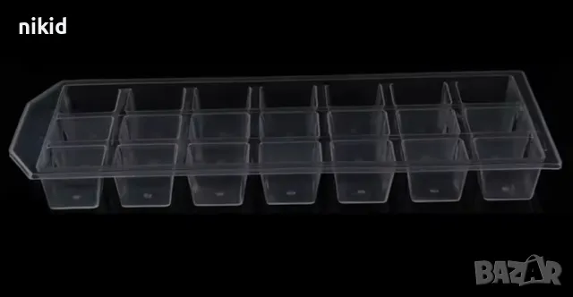 21 куб кубчета скосени прозрачна пластмасова форма молд за фондан шоколад гипс лед бонбони украса, снимка 3 - Форми - 48155424