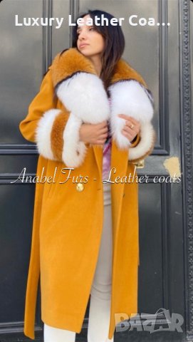 Луксозни дамски палта с естествен косъм, снимка 6 - Палта, манта - 38065701