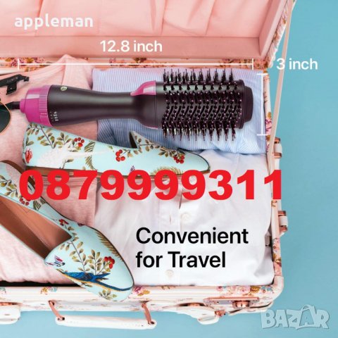 Сешоар Четка 2 в 1 за Изправяне Къдрене на Коса Обем Къдрици Букли Прическа, снимка 6 - Сешоари - 32421655