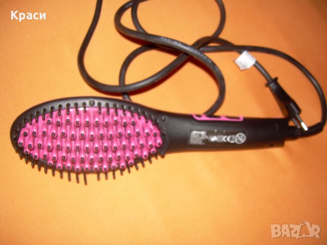 Електрическа четка за изправяне с керамично покритие, снимка 3 - Козметични уреди - 26480668