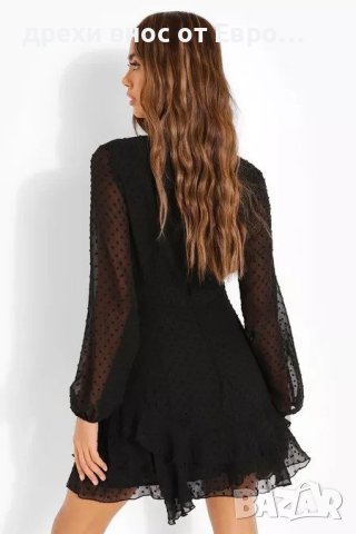 BooHoo Черна феерична рокля , снимка 3 - Рокли - 40735102