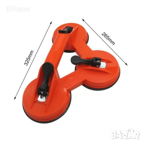 Троен вакуумен държач за стъкла – до 120 кг товароносимост, снимка 3 - Друга електроника - 53256116