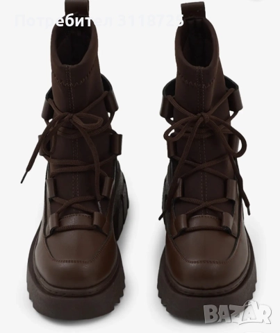 Уникални кафяви боти, снимка 2 - Дамски боти - 52998828