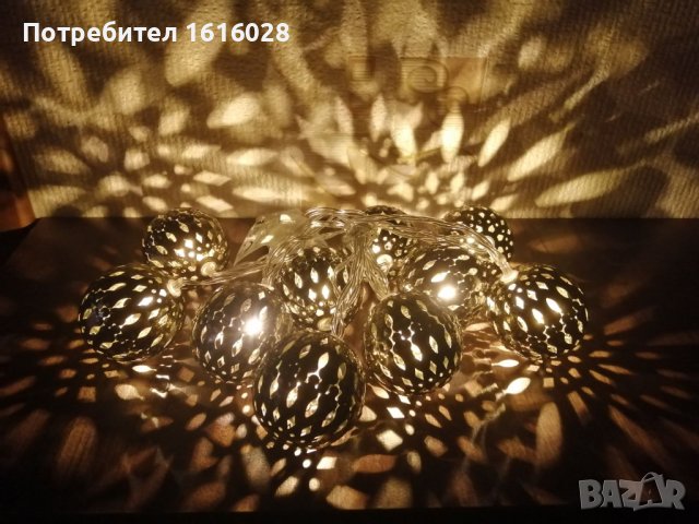 Нови LED гирлянди с красиви метални топки., снимка 8 - Декорация за дома - 42994932