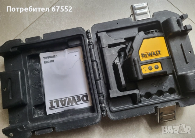 Червен лазер DeWalt DW088. В перфектно състояние. 80€ Цената е крайна!