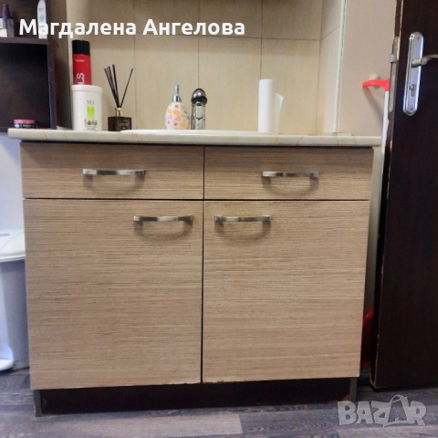 Дървен шкаф - горна и долна част+етажерка, снимка 2 - Шкафове - 51890196