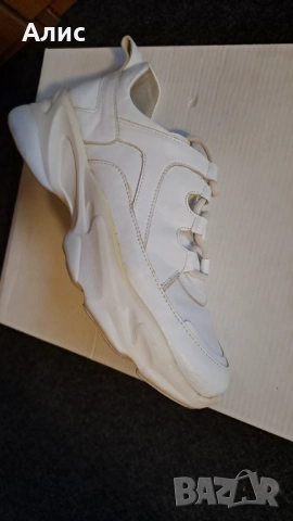 Бели маратонки ест.кожа марка Nuwe, снимка 3 - Маратонки - 51966276