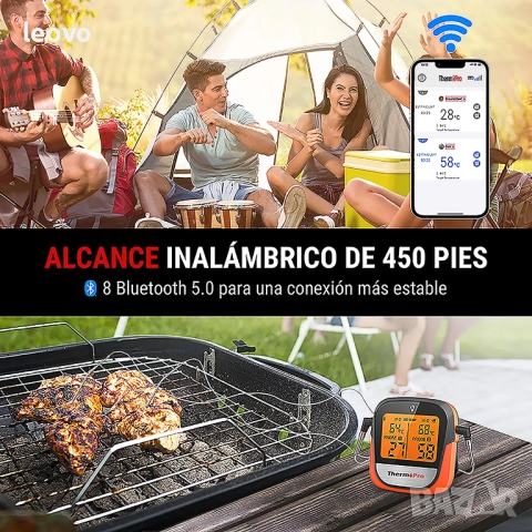 ThermoPro TP902 – Bluetooth термометър за месо и барбекю, снимка 15 - Други - 52645734