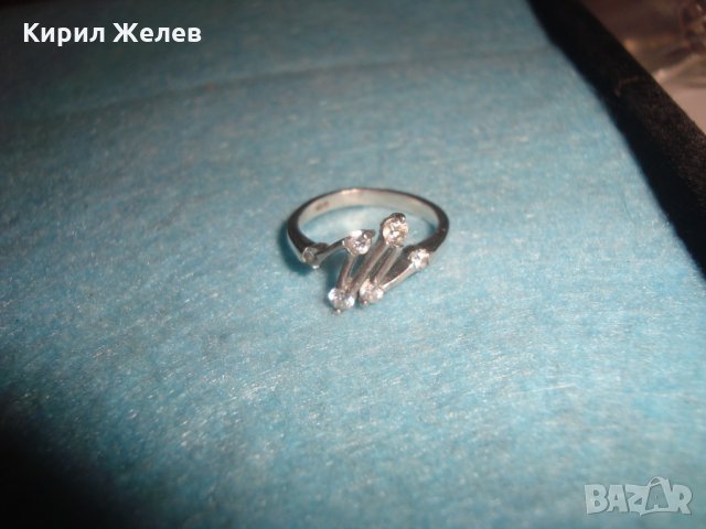 СРЕБЪРЕН МОДЕН СКЪПОЦЕНЕН ПРЪСТЕН РОДИРАНО СРЕБРО 925 с ИНКРУСТИРАНИ ЦИРКОНИ АРТ БУТИК ДИЗАЙН 25197, снимка 15 - Пръстени - 34655194