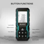 Лазерна ролетка MILESEEY S6 – до 40 м, LCD дисплей, площ, обем и косвени разстояния, снимка 5