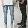 Нов стил мъжки тесни дънки със странични джобове, 2цвята - 023, снимка 1