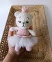 Мече балерина, детска играчка ръчна изработка, плетени играчки, подарък за дете, снимка 4
