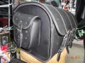 Нови кожен куфар дисаги за чопър рокер мотор мото багаж нови кожени, снимка 5