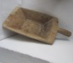  голяма с дръжка - стара дървена дялана копанка, дървен съд, копаня, снимка 1