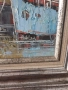 Ashley 74х64см/голяма картина масло върху платно/морски пейзаж/пристанище-рибарски кораби, снимка 9