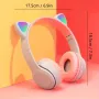 Розови -сиви безжични Bluetooth слушалки с котешки уши - FM Радио, MP3 плеър, снимка 2