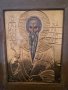 Уникална стара антикварна икона с меден обков , снимка 3