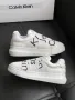 Calvin Klein Дамски Бели Маратонки С Черно Лого👟Дамски Спортни Обувки Келвин Клайн Код E252, снимка 3