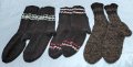 Ръчно плетени вълнени чорапи и терлици/търлъци; коледни чорапи с елхички, снимка 18