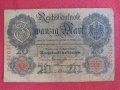 Райх банкнота 20 марки 1914г. Германия уникат за колекционери 28217, снимка 1 - Нумизматика и бонистика - 37143463