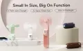  JISULIFE F8 3-в-1 мини сгъваем вентилатор с фенерче и захранваща банка 2000mAh,розов,, снимка 3