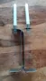 метален свещник дизайнерски, от Дания, стабилен масивен и лъскав хром метал, снимка 3