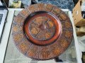 Голяма дървена чиния дърворезба , снимка 1