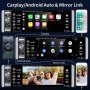 Нова Автомобилна уредба с Apple Carplay и Android Auto Bluetooth 1 Din за кола, снимка 2