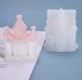3D Замък Дворец силиконов молд фондан торта шоколад гипс смола, снимка 1 - Форми - 32678625