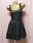 4XL Черна къса кожена рокля с къси панталонки , снимка 7