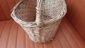 Стара плетена кошница, обла, снимка 7