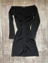 Нова елегантна ежедневна акрил  черна еластична фабрично плетиво плетка  рокля рипс , снимка 2