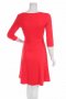 Елегантен разкроен модел рокля с дълъг ръкав в червено Есмара-закопчаване с цип на гърбар,95% памук, снимка 2