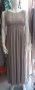 СТИЛНА дълга рокля в бежов цвят с дантела под бюста, снимка 1