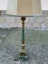 Настолна лампа с бронзов обков и плафон от кожа, снимка 12