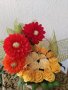 Кошница с цветя от хартия, снимка 1 - Декорация за дома - 26771002