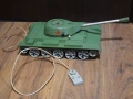 Стара Руска голяма пластмасова играчка модел стрелящ танк, снимка 1