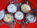 Стари оригинални механични джобни часовници Молния СССР, снимка 1